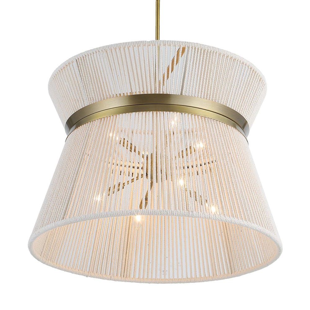 Highly Strung, 8 Lt Round Pendant - White