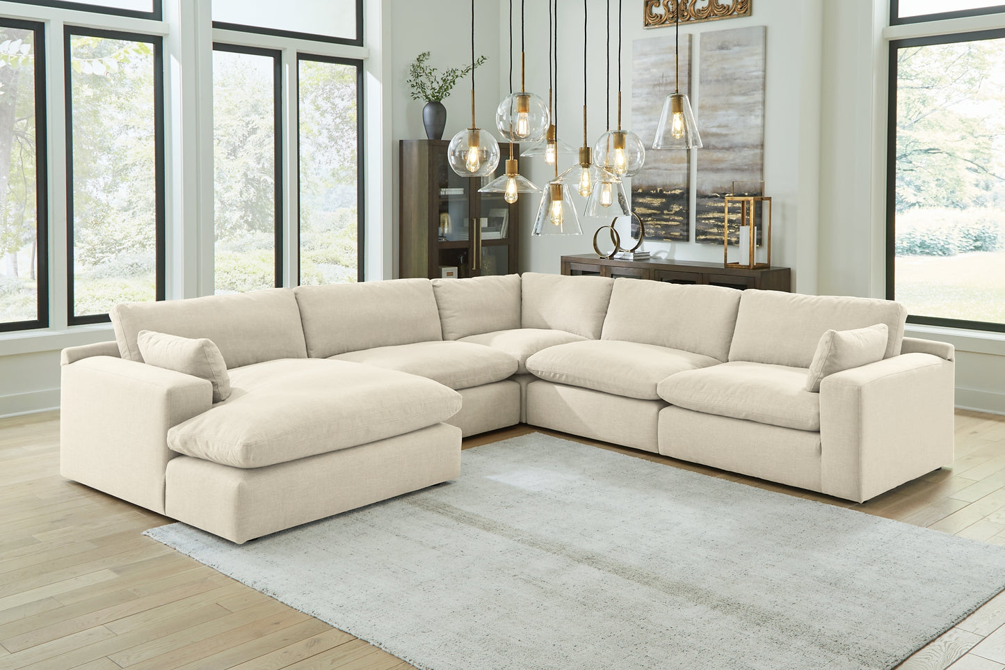 Elyza 5-Piece Sectional with LAF Chaise
