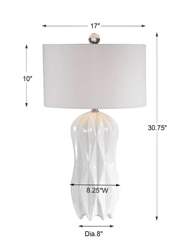 MALENA TABLE LAMP, WHITE