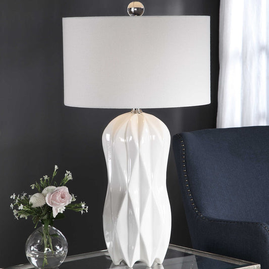 MALENA TABLE LAMP, WHITE