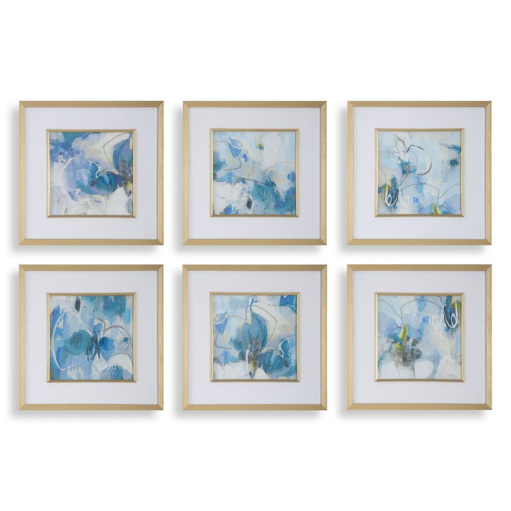 Fresh Start Framed Prints, Blue, S/6