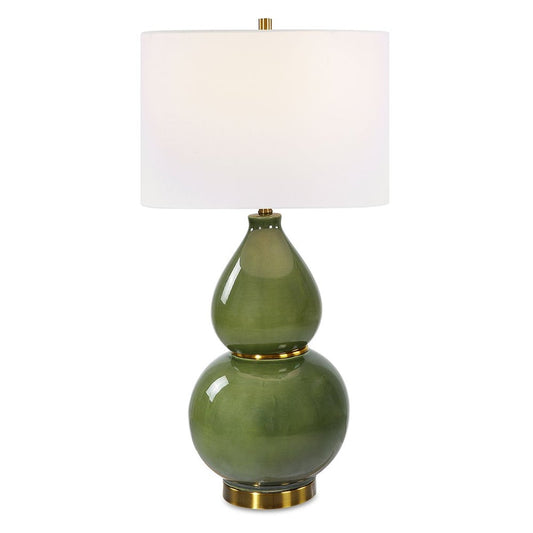 Gourd Table Lamp, Green