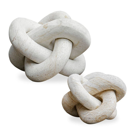 Limestone Link Outdoor Sculptures, S/2