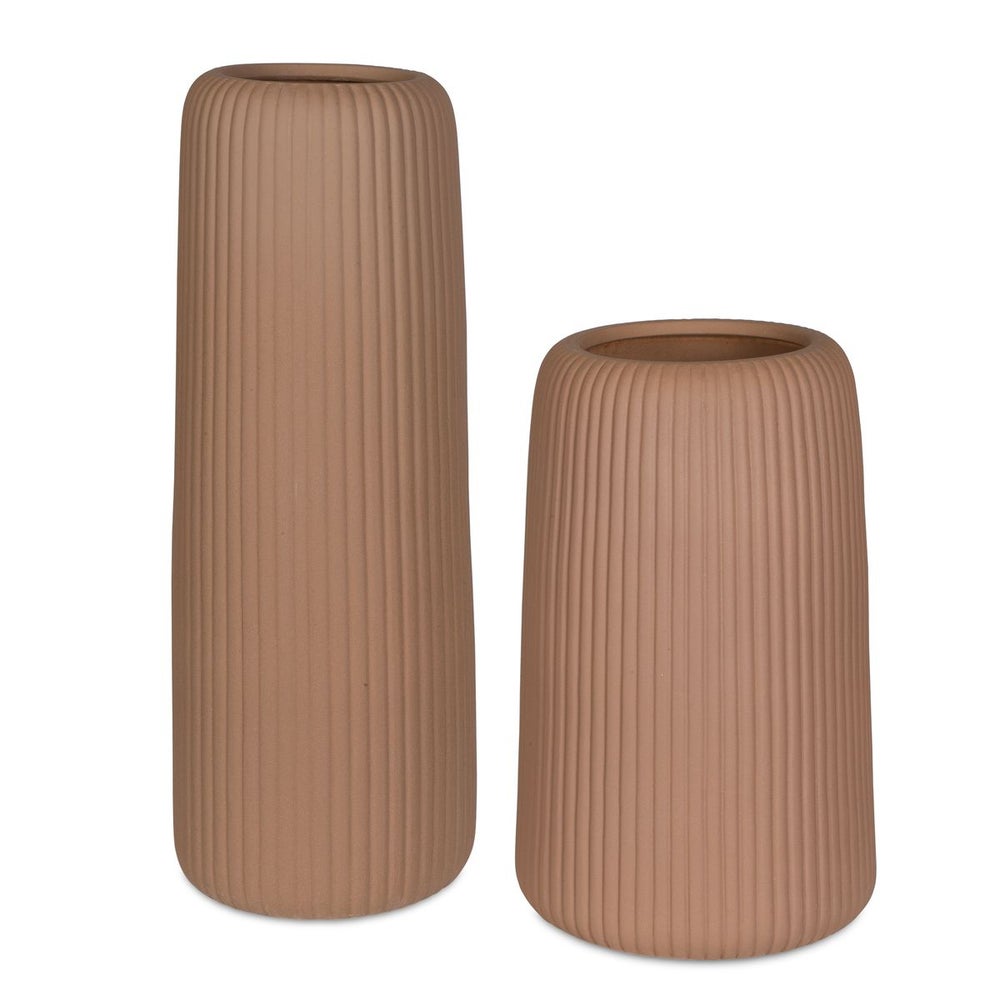 Ridge Outdoor Vases, S/2