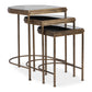 India Nesting Tables, Gold, S/3