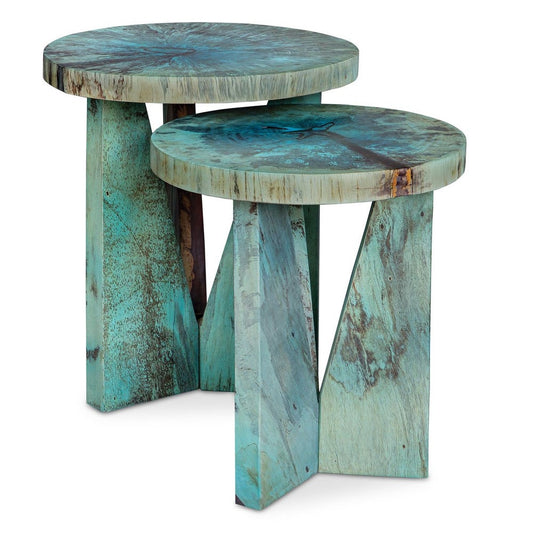 Nadette Nesting Tables, Blue, S/2