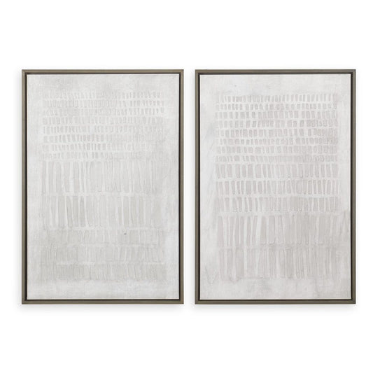 Social Theory Framed Canvases, S/2