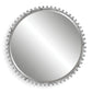 Taza Round Mirror, Antique White