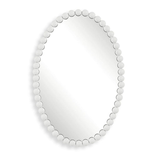 Serna Oval Mirror, White