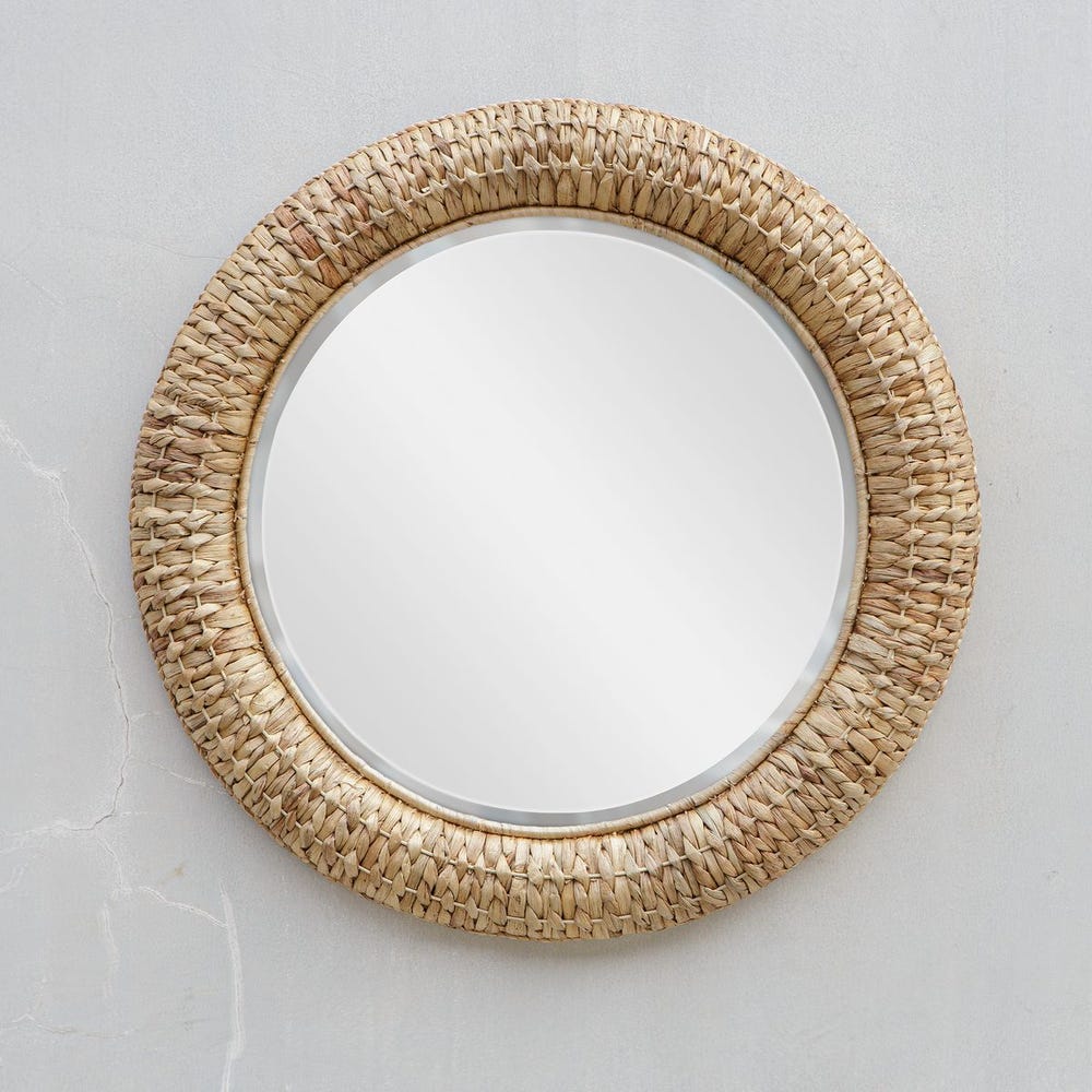 Twisted Seagrass Round Mirror