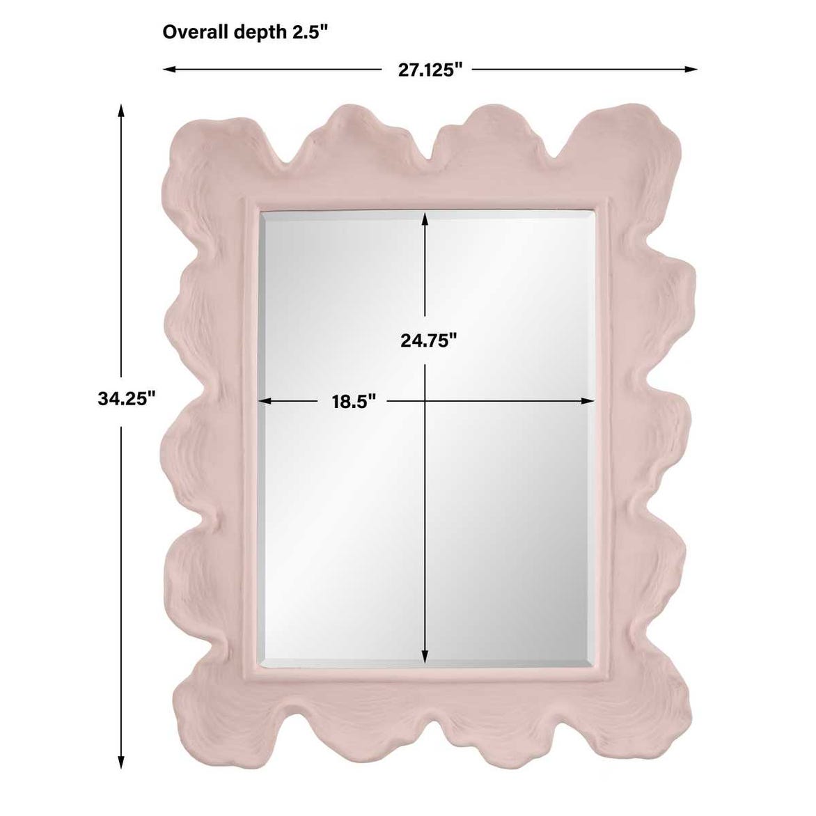 Sea Coral Mirror, Pink