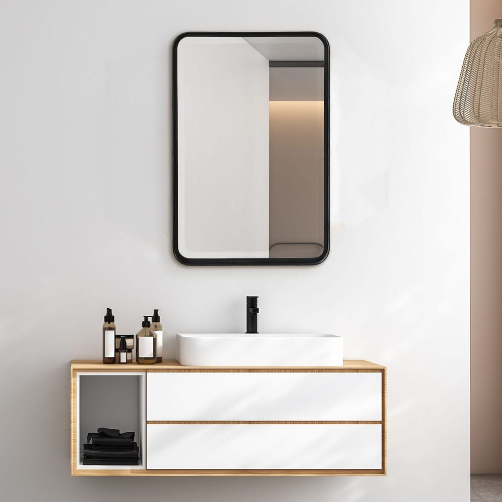 Crofton Vanity Mirror, Black
