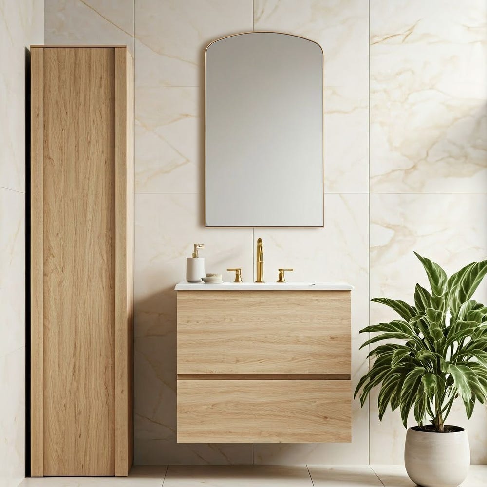 Tordera Arch Mirror, Brass