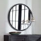 Dandridge Round Mirror, Black