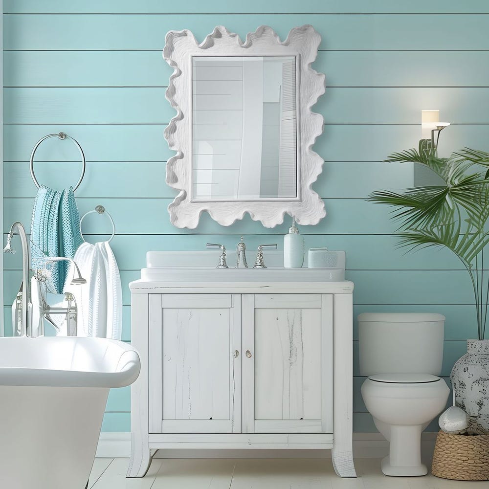 Sea Coral Mirror, White