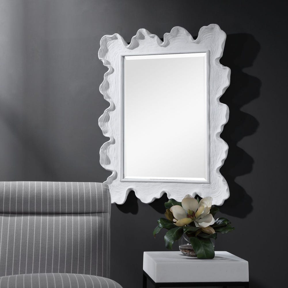 Sea Coral Mirror, White