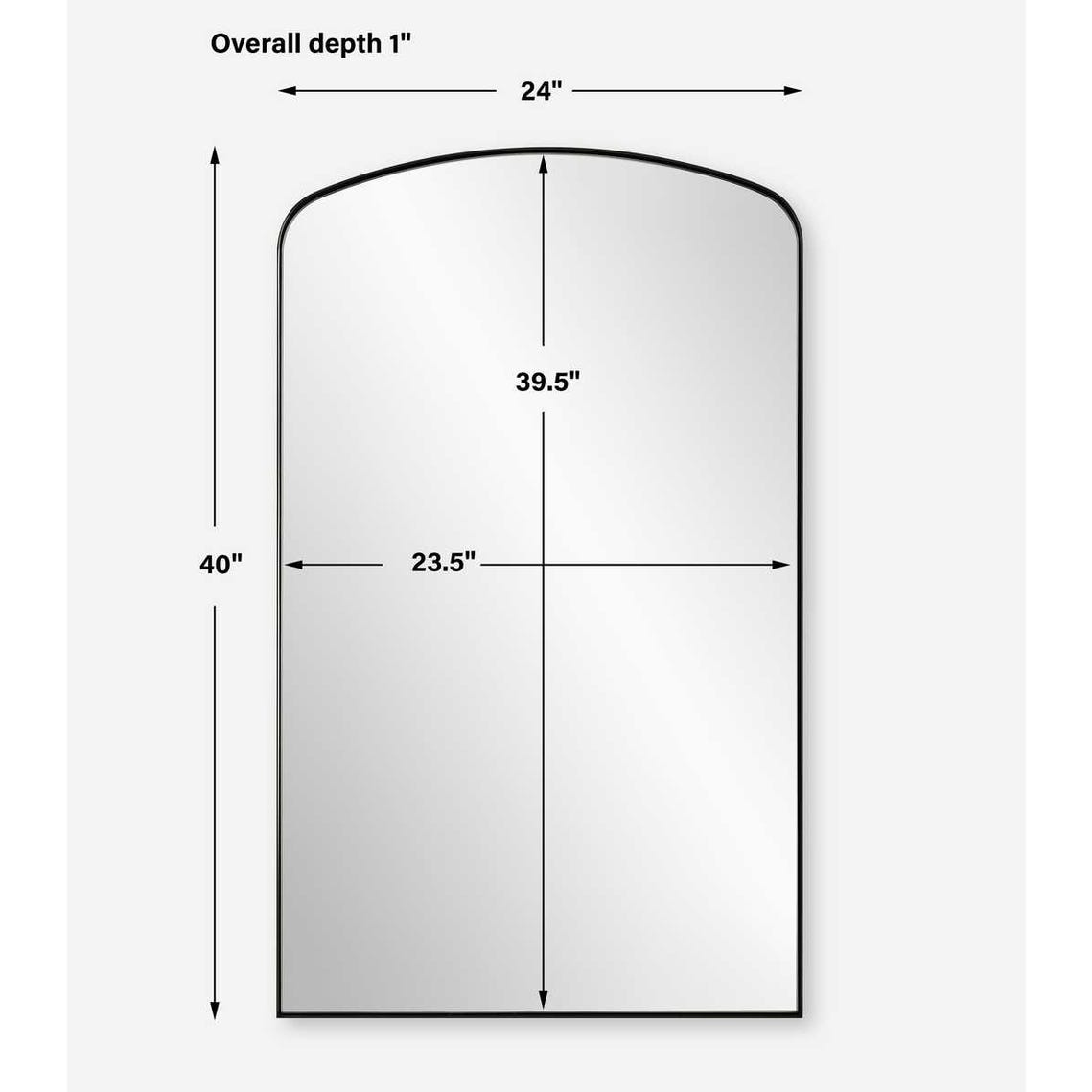 Tordera Arch Mirror, Black