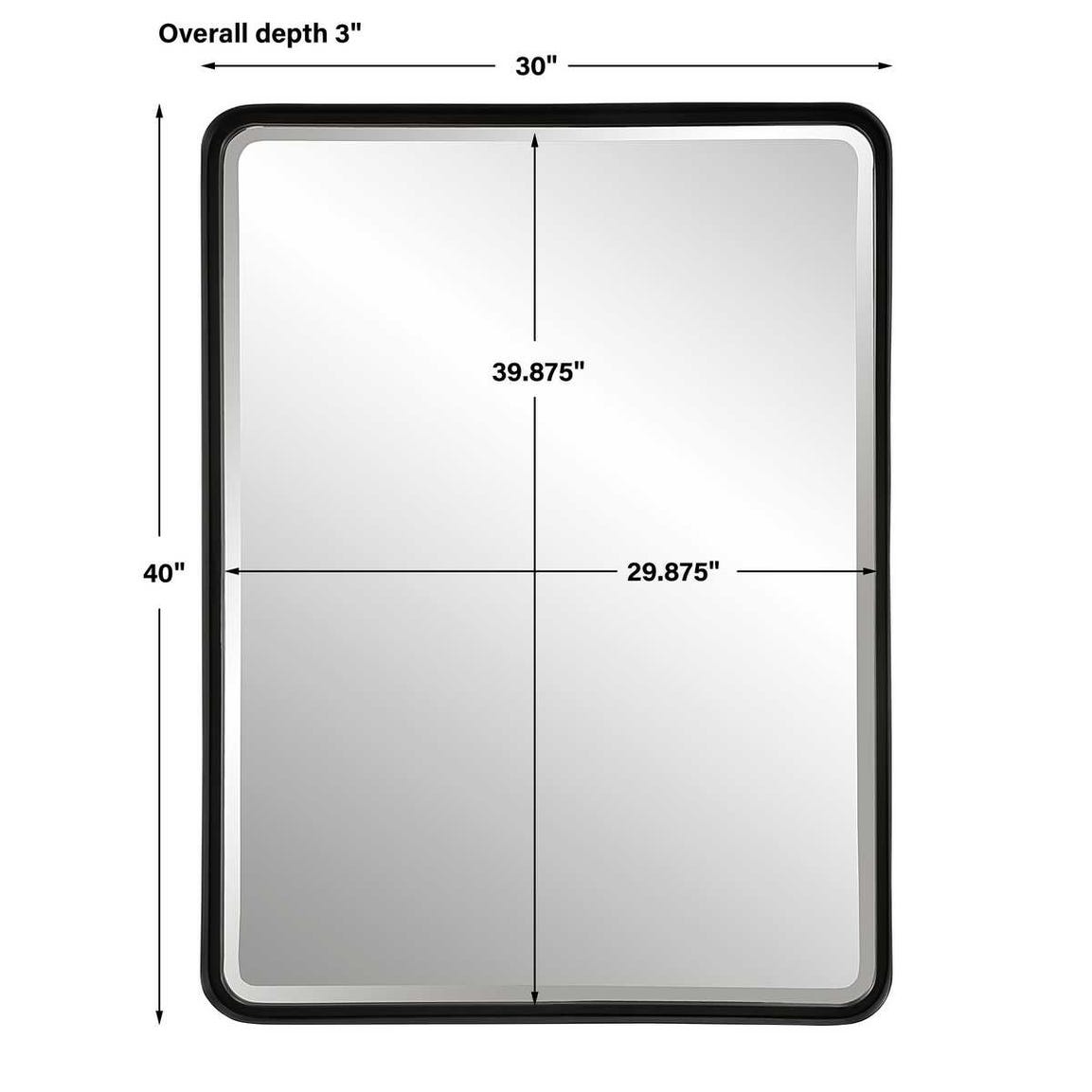 Crofton Large Mirror, Black