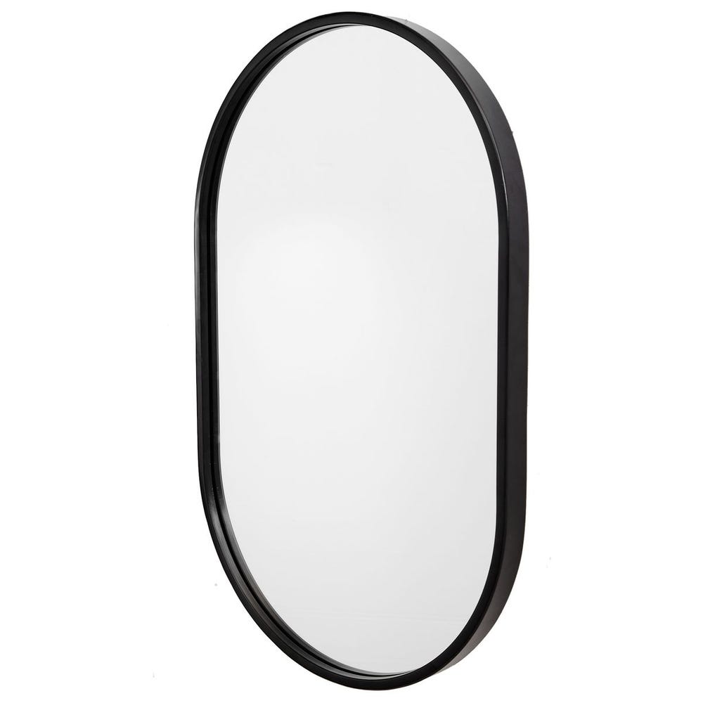 Varina Oval Mirror, Black