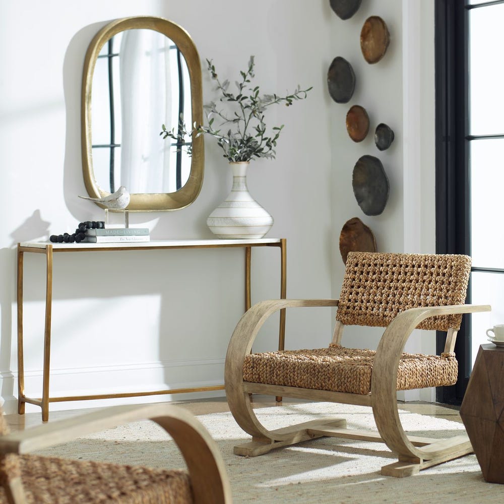 Bradano Arch Mirror, Brass