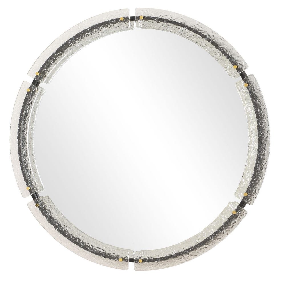 Crystalline Round Mirror