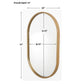 Varina Oval Mirror, Gold