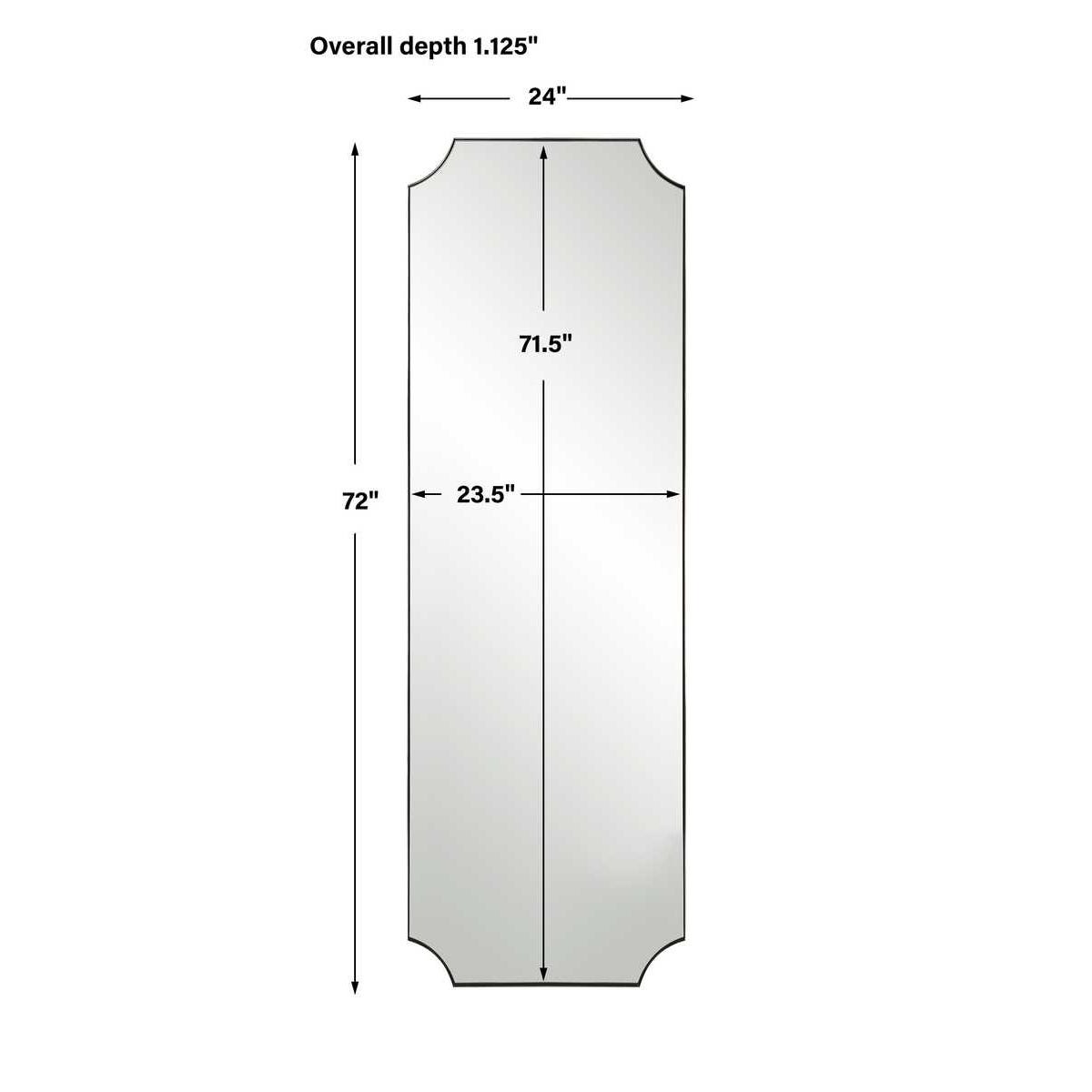 Lennox Tall Mirror, Nickel