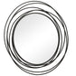 Whirlwind Round Mirror, Black