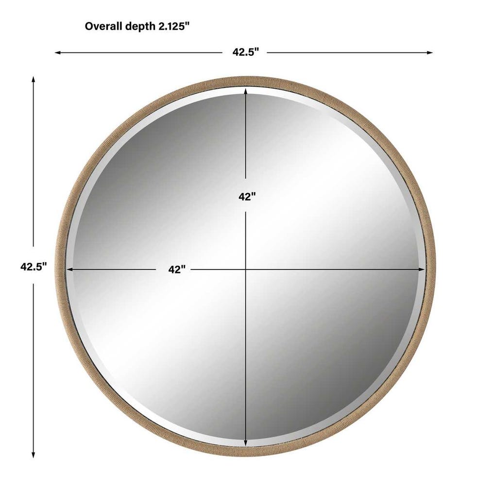 Ranchero Round Mirror, Natural