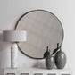 Junius Round Mirror, Antique White