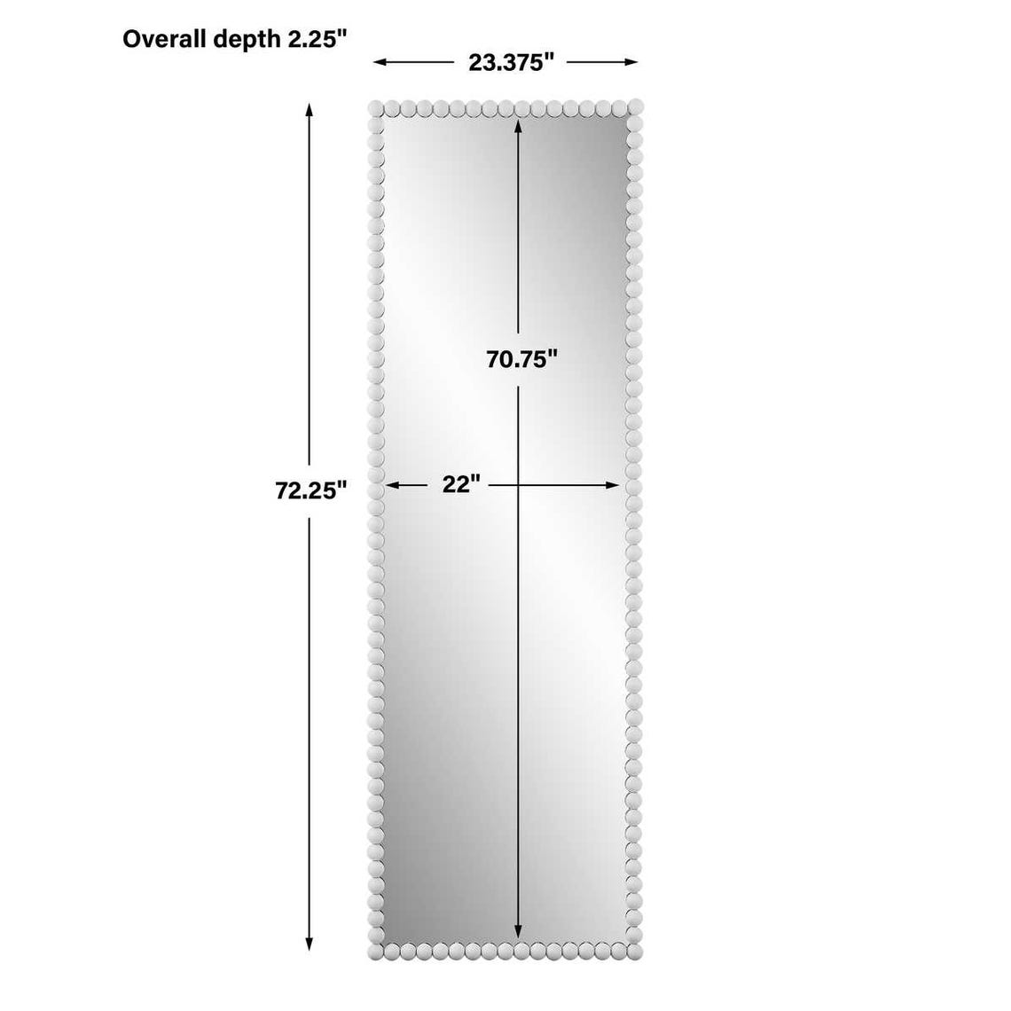 Serna Tall Mirror, White