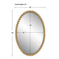 Serna Oval Mirror, Gold