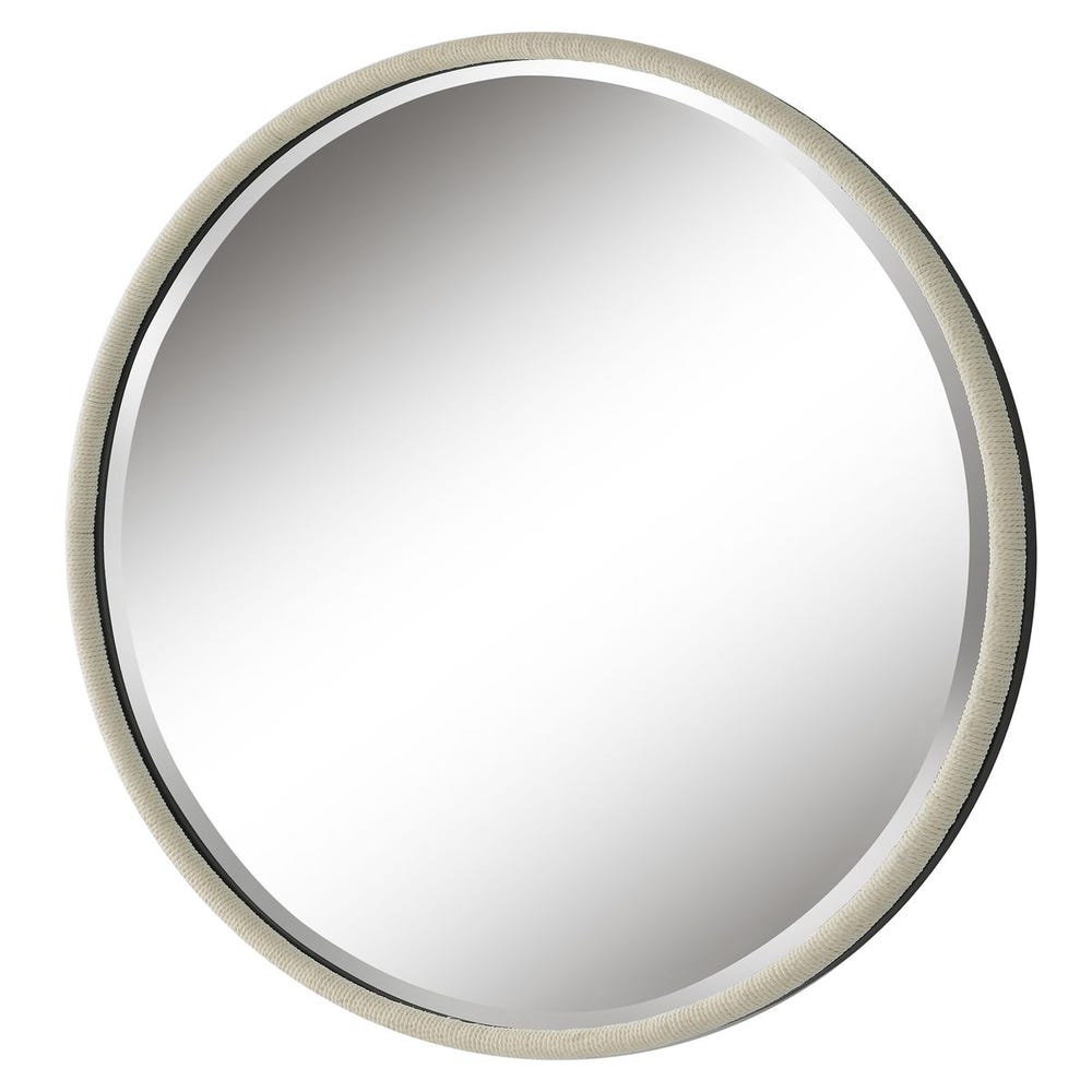 Ranchero Round Mirror, White