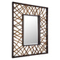Teak Maze Rectangle Mirror