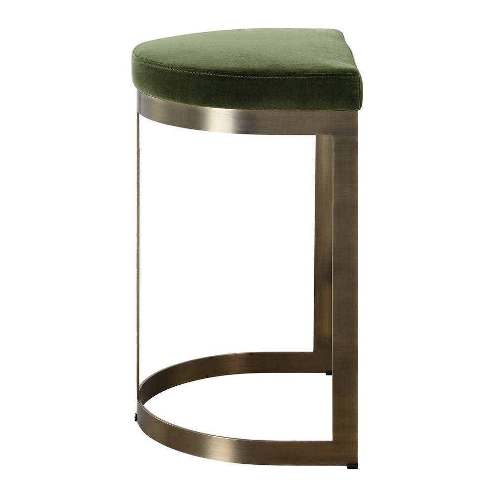 Ivanna Counter Stool, Brass - Moss
