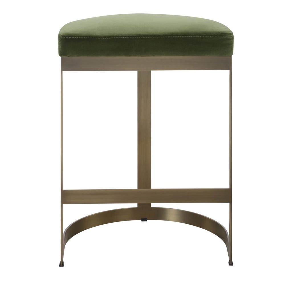 Ivanna Counter Stool, Brass - Moss