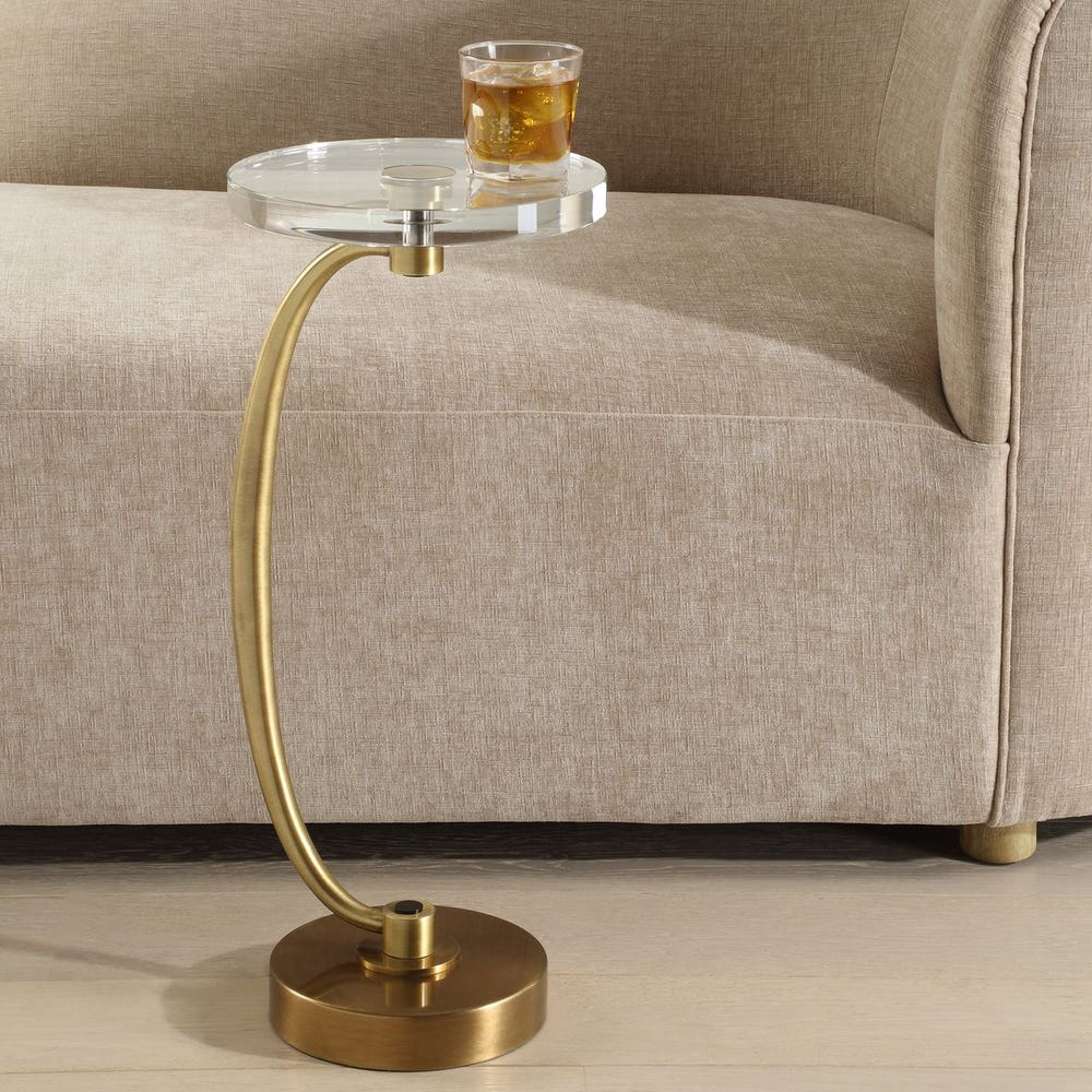 Waveney Drink Table, Brass