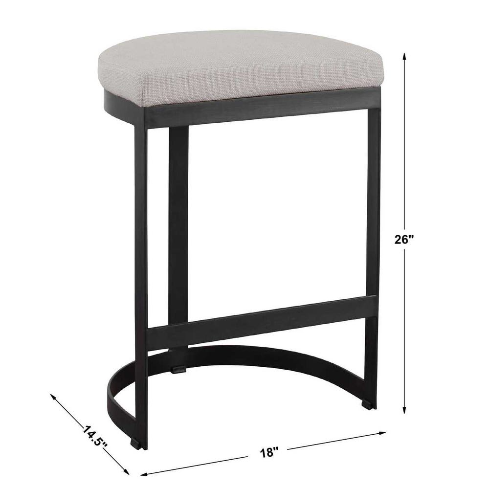 Ivanna Counter Stool, Black - Beige