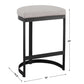 Ivanna Counter Stool, Black - Beige