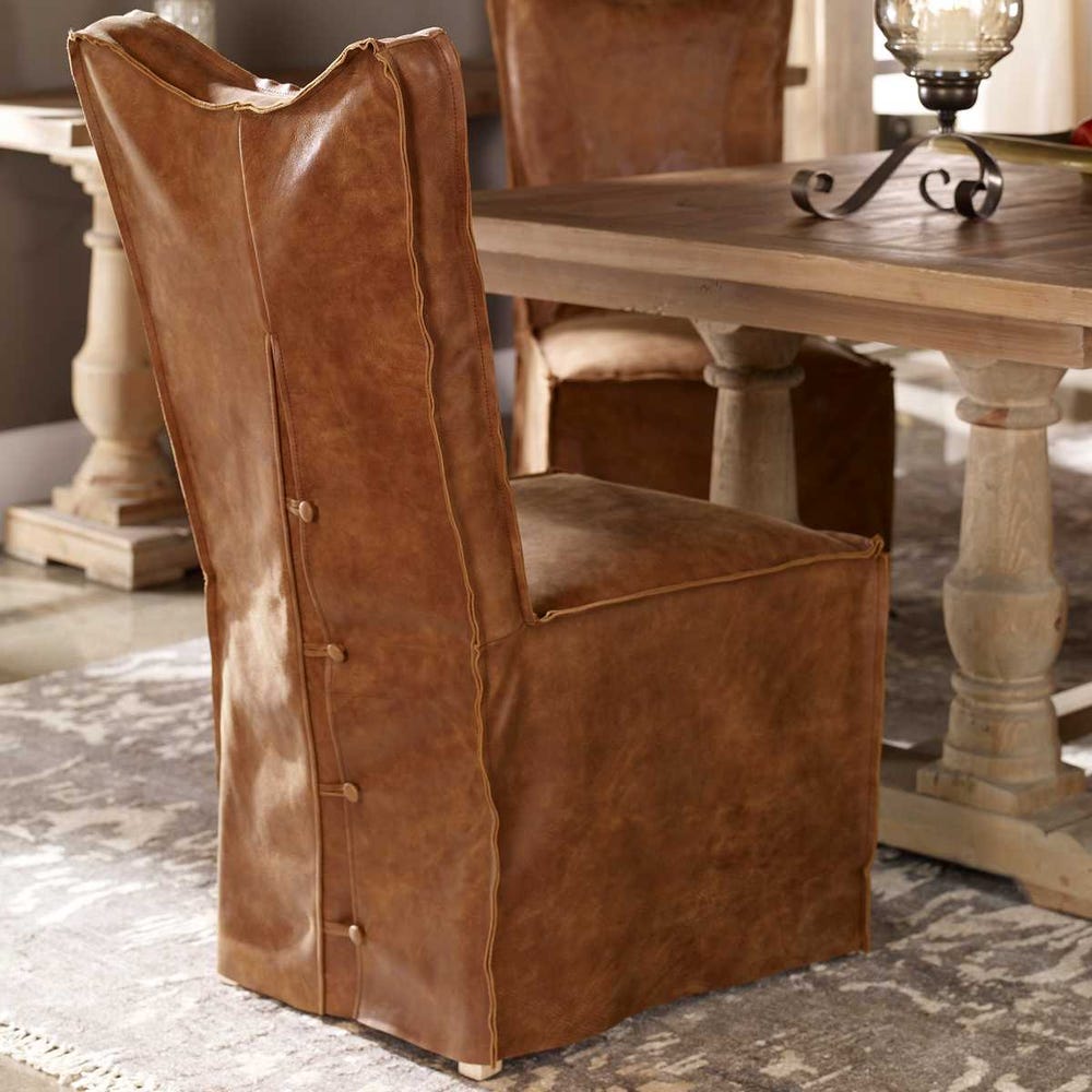 Delroy Armless Chair, Cognac, 2 Per Box, Priced Each