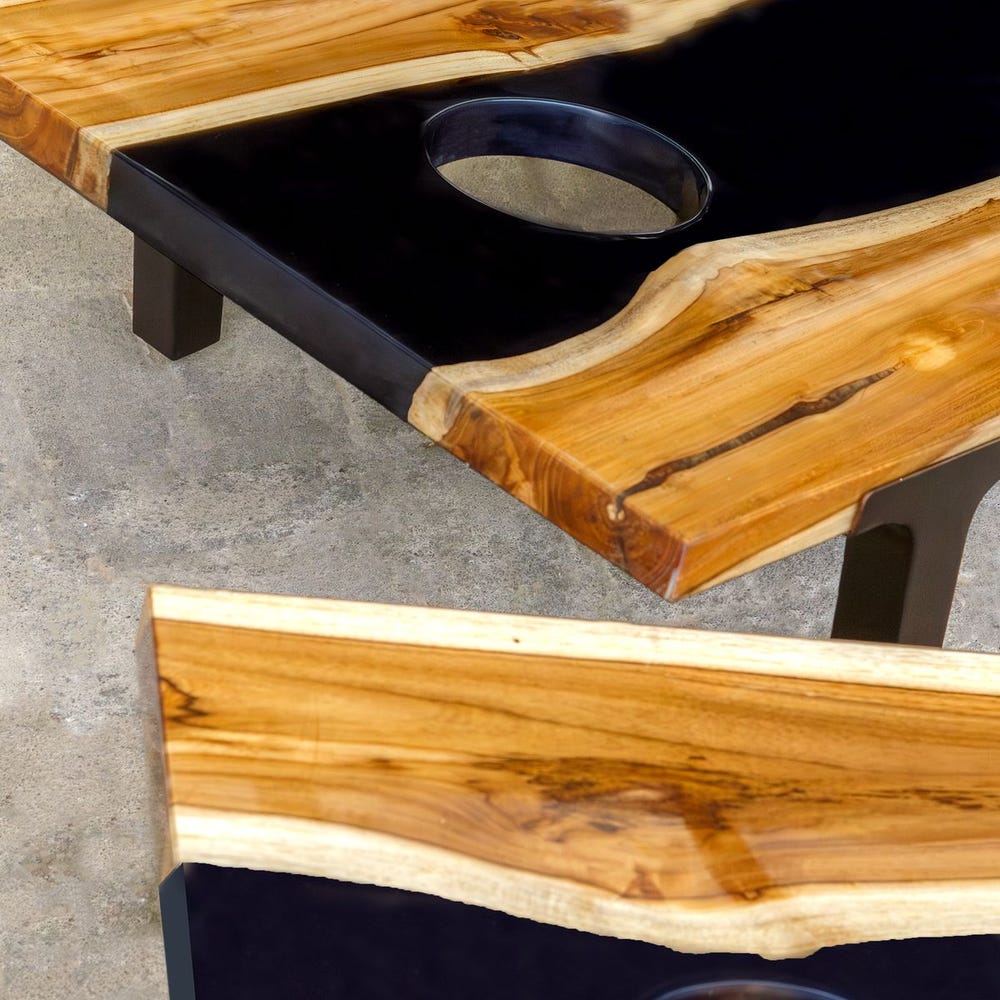 Clearwood Cornhole Game, Black, S/2