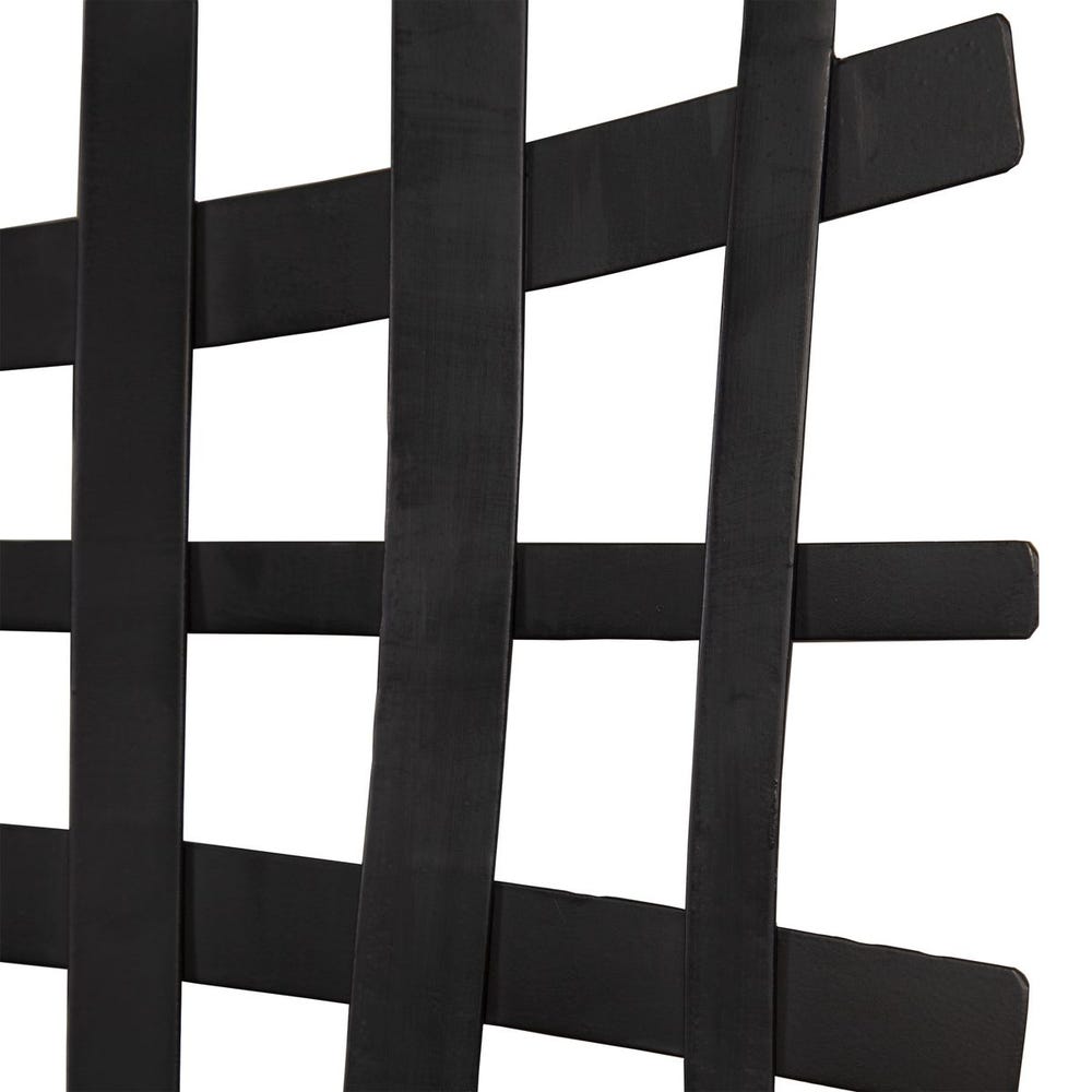 Gridlines Metal Wall Decor, Black