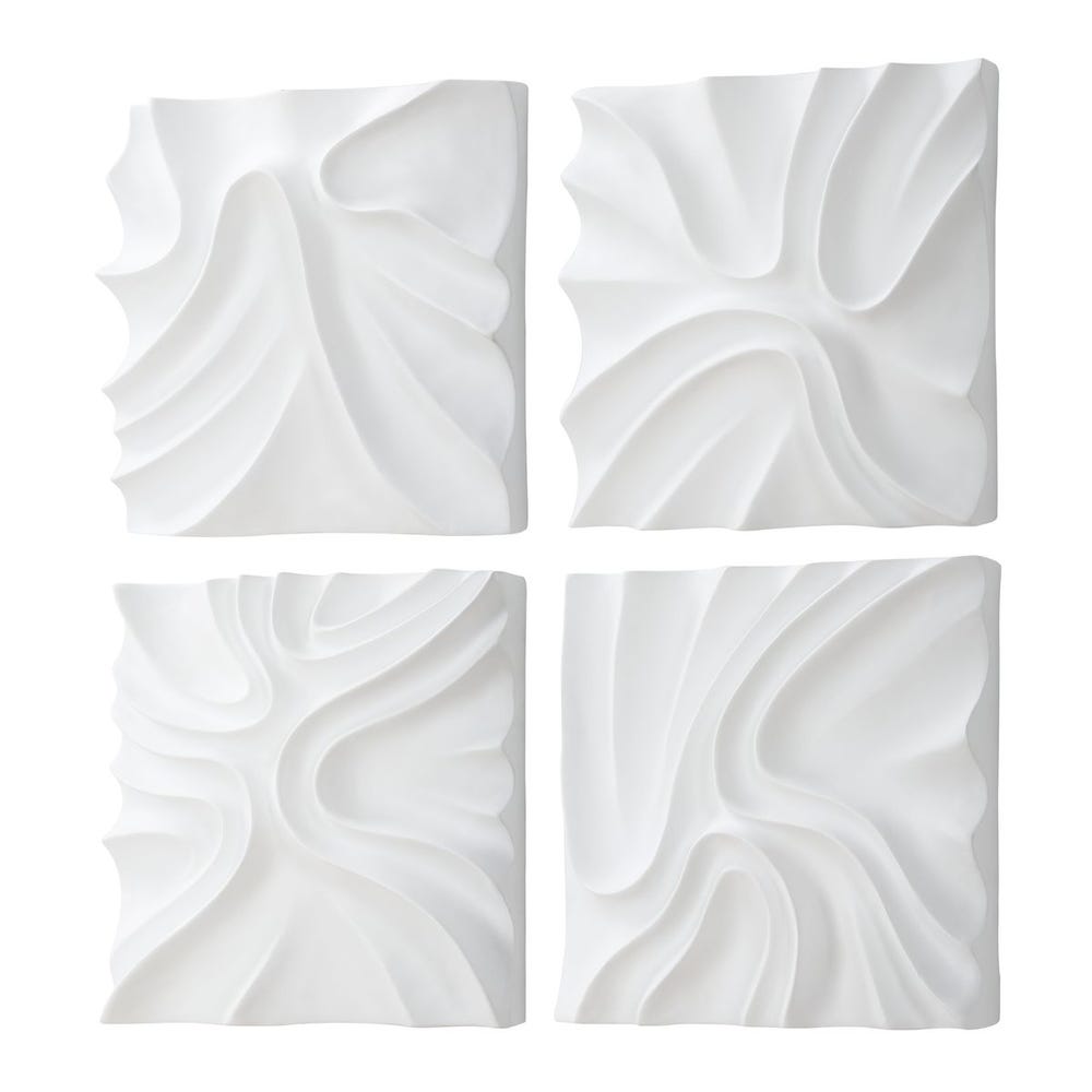 Snowdrift Wall Decor, S/4