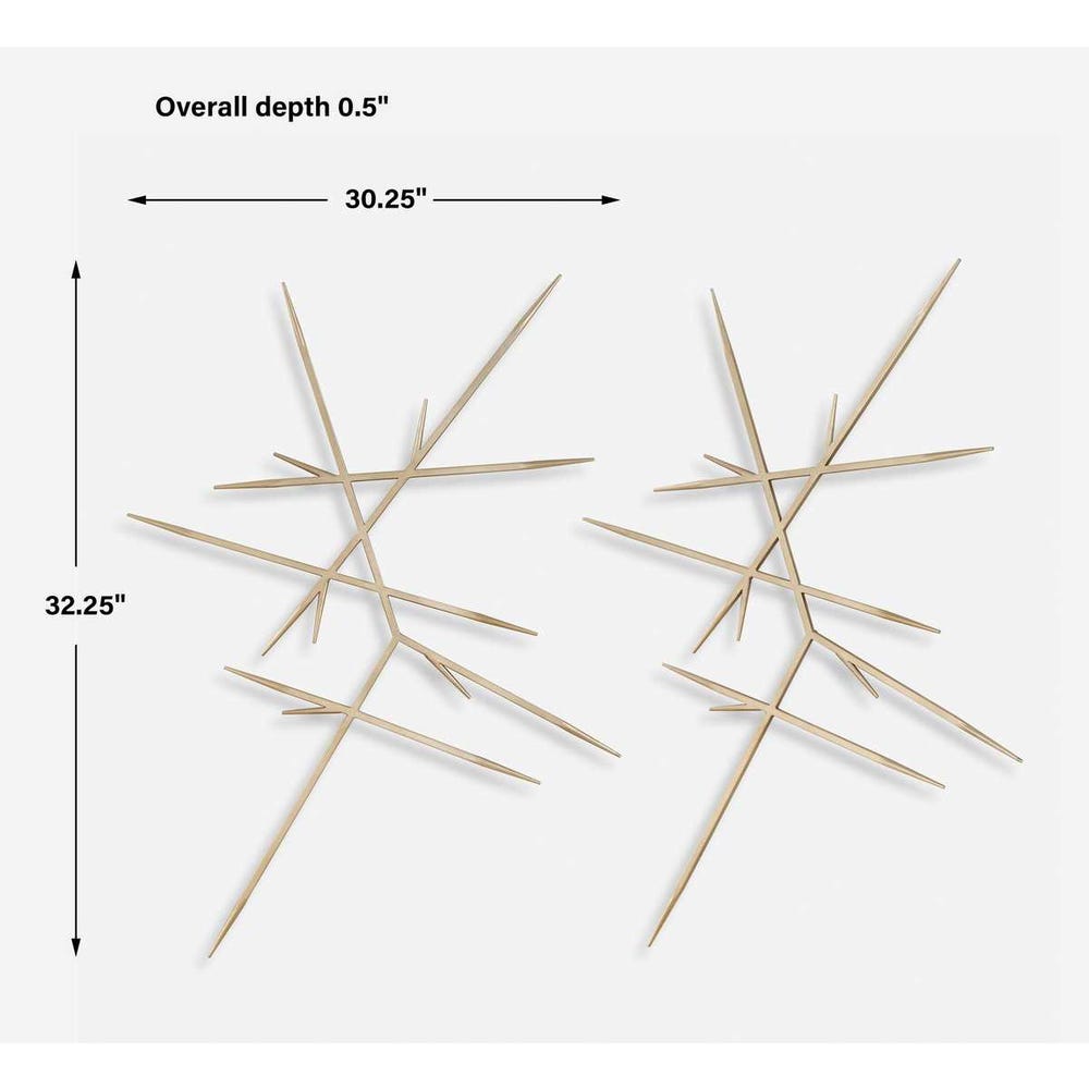 Fireworks Metal Wall Decor, S/2