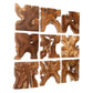 Talia Outdoor Wood Wall Decor, S/9