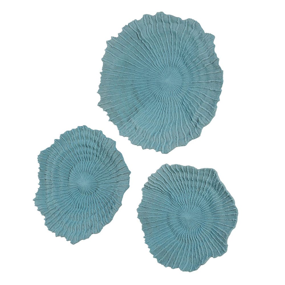 Ocean Gems Wall Decor, Blue, S/3