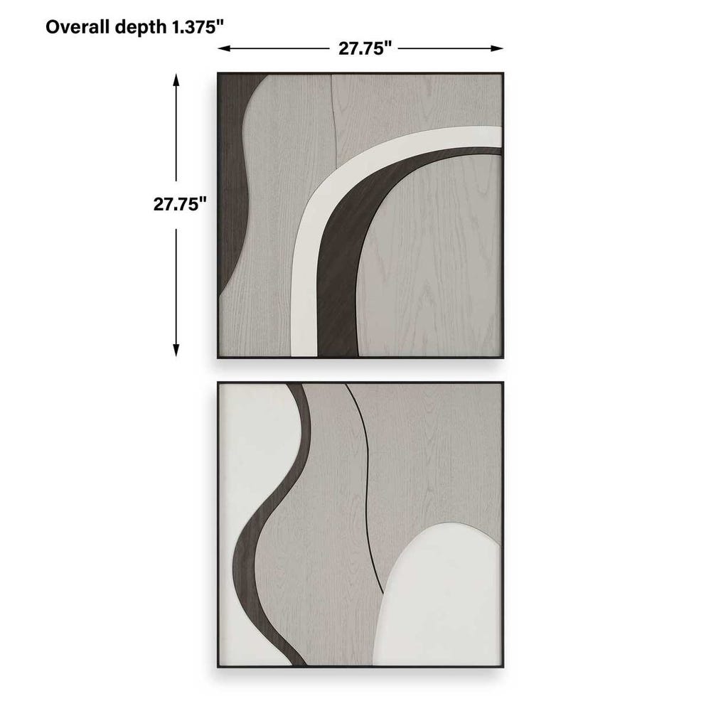 Joel Wood Wall Decor, S/2