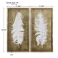 White Feathers Shadow Boxes, S/2
