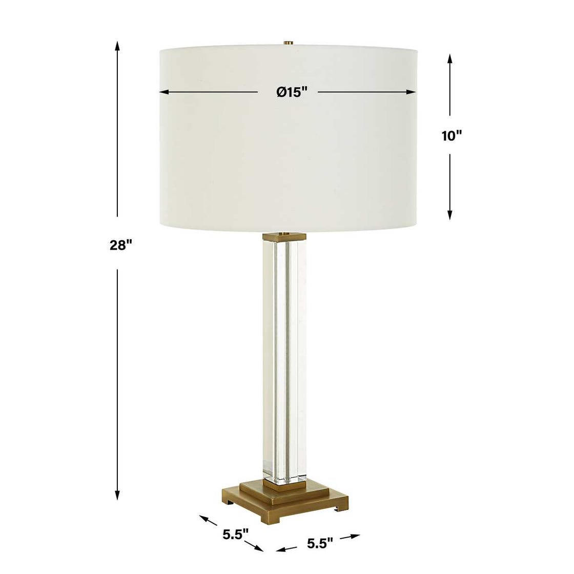 Crystal Column Table Lamp