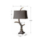 Stag Horn Table Lamp, Dark